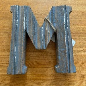 M Initial Wood Decor